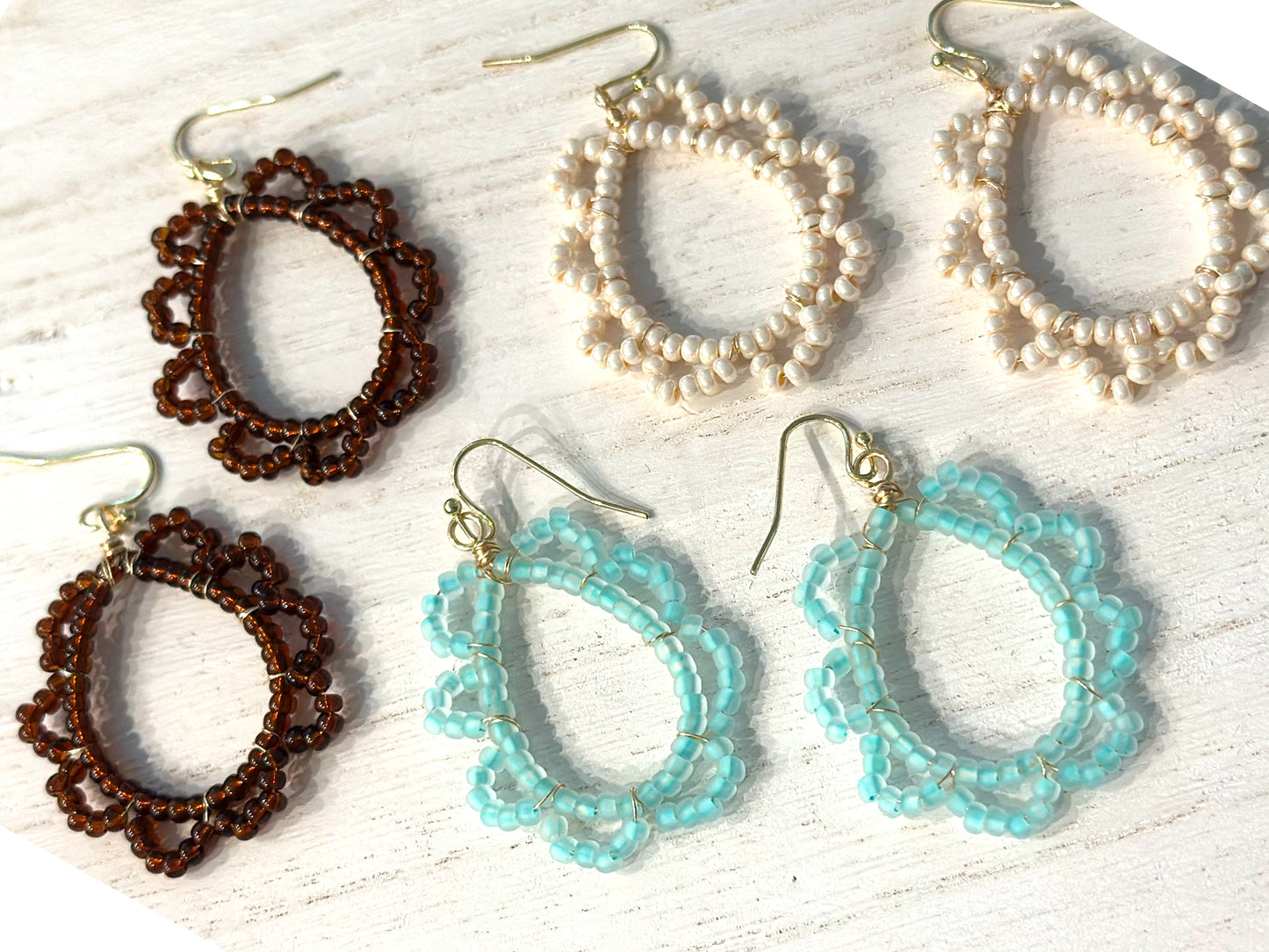 Flor-essence beaded droplets