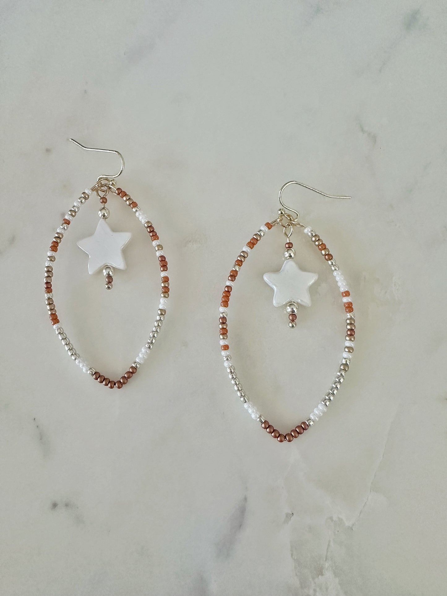 Burnt Orange Mix- Game Day Football Team Earrings