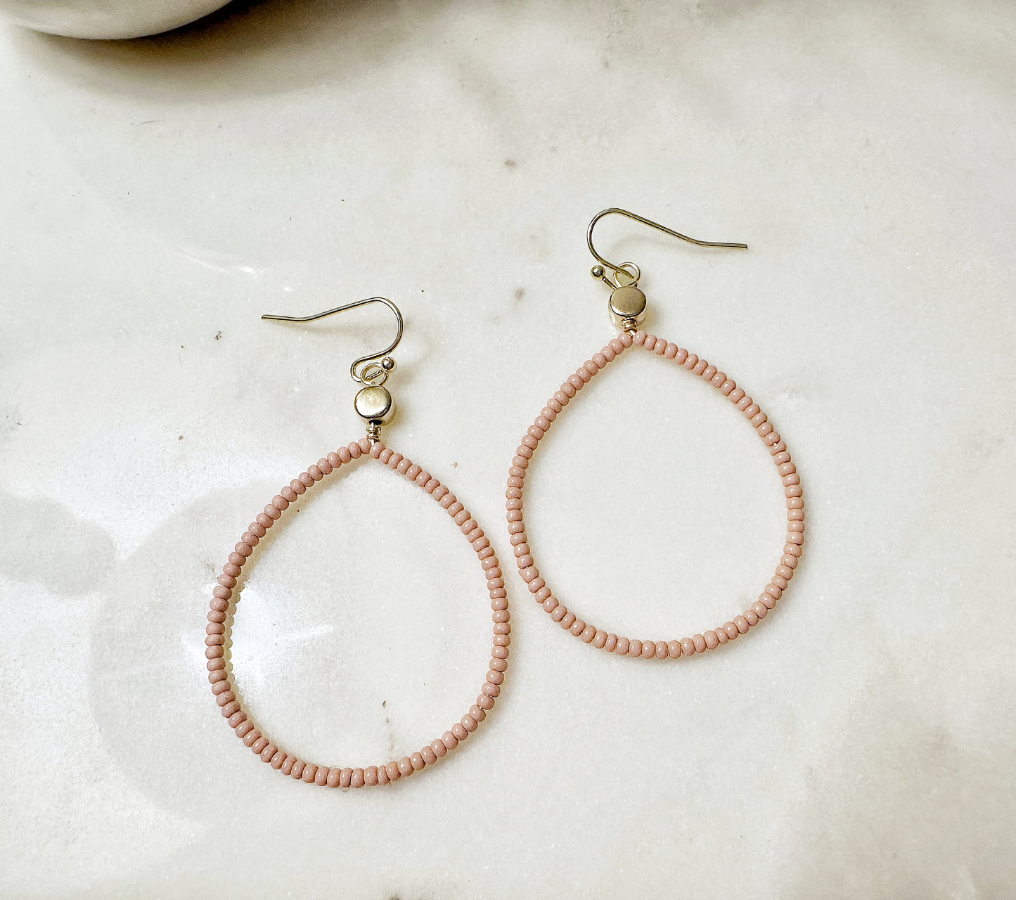 Teardrop Hoop Earrings -Autumn Mix