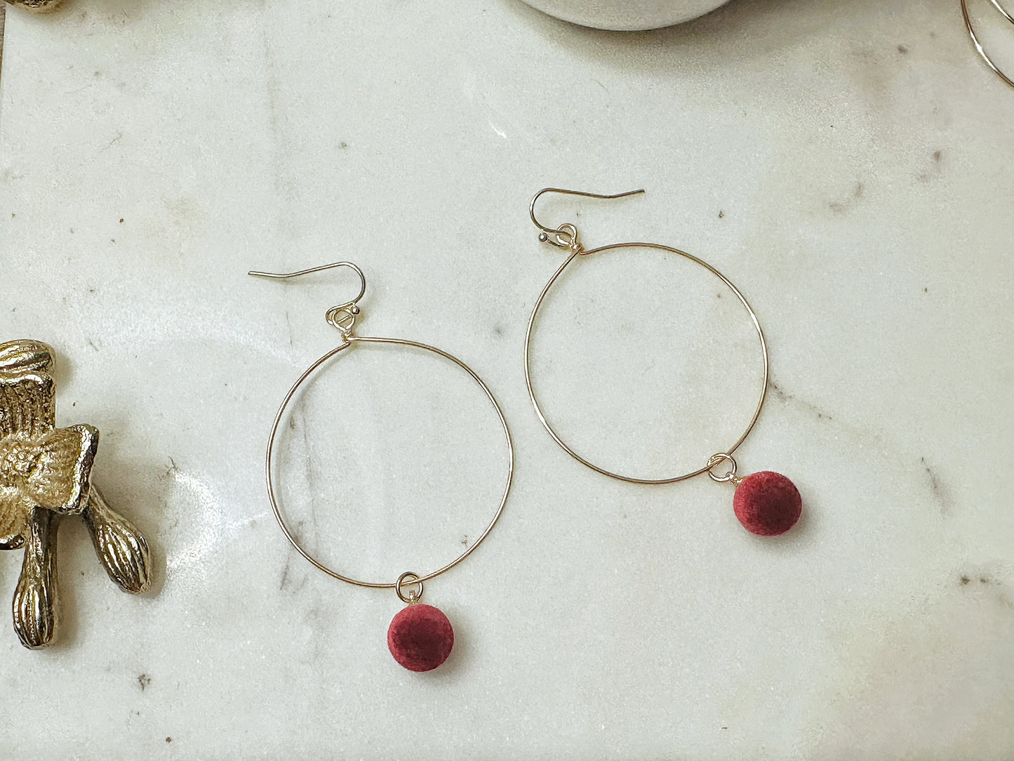 Pom Pom Hoop Earrings