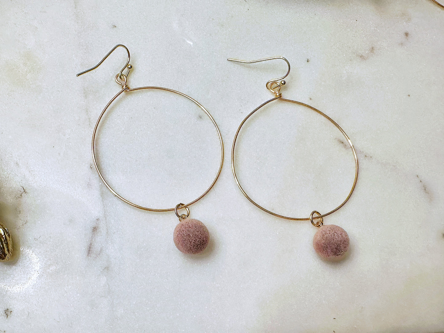 Pom Pom Hoop Earrings