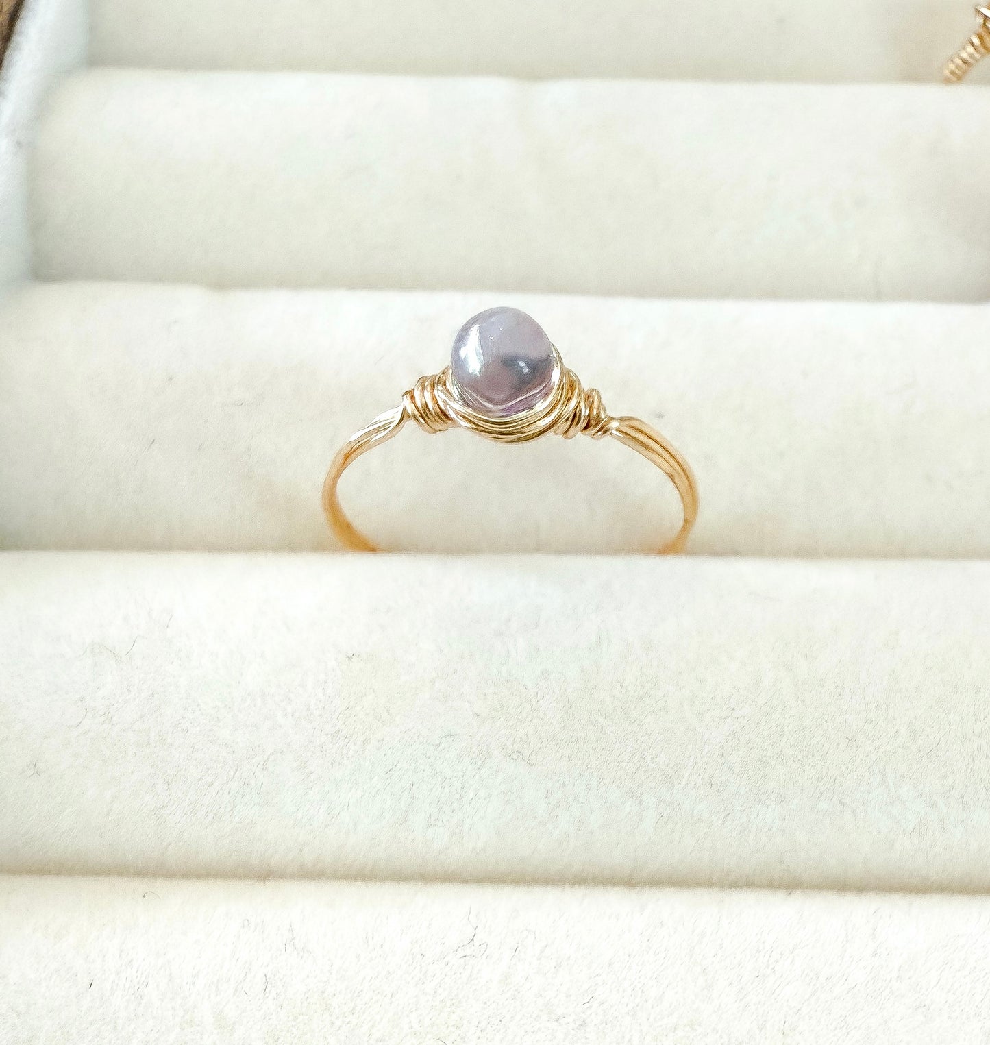 Purple Teardrop Ring