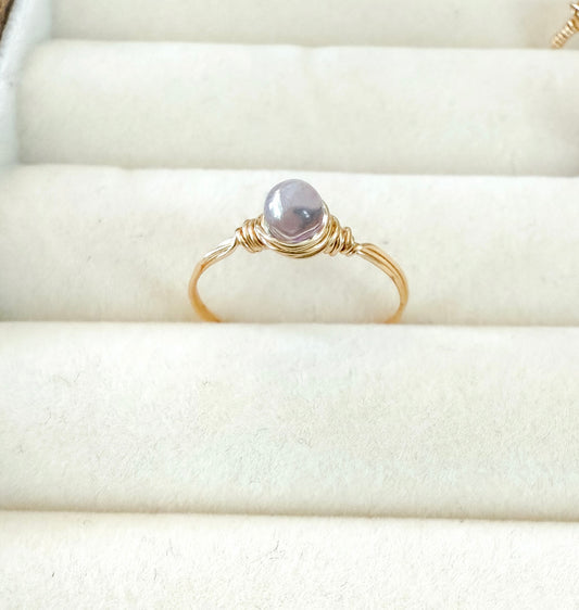 Purple Teardrop Ring