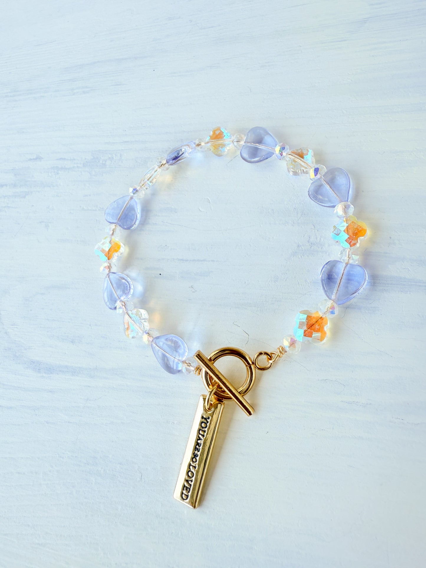 “He is Able” Crystal Cross Delight Bracelet