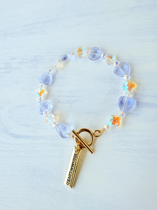 “He is Able” Crystal Cross Delight Bracelet