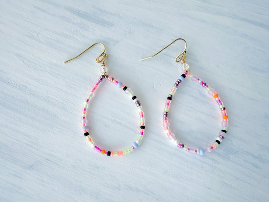 Candied Teardrop Hoops Mix 1