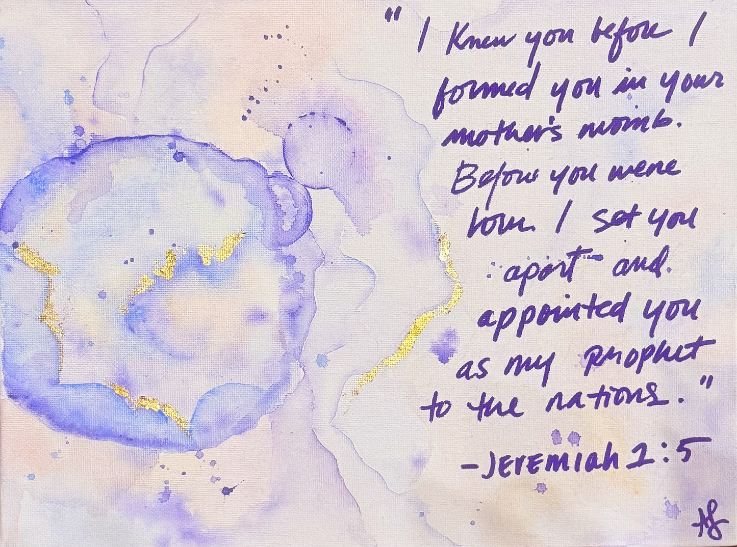 “I Knew You” Pro-Life Painting 9x12